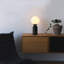 Grande lampe de chevet moderne en marbre et globe givré 15 po Mila-87756008-126420617