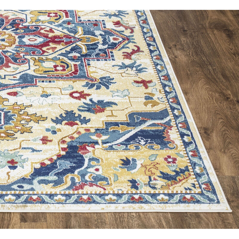 Abdulmajeed Floral Indoor / Outdoor Area Rug, Rectangle 160 x 230cm