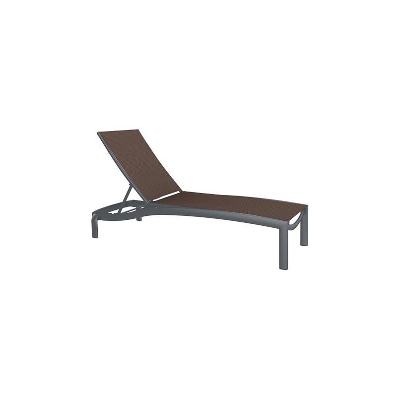 Kor Outdoor Chaise Lounge, Graphite, Bogota