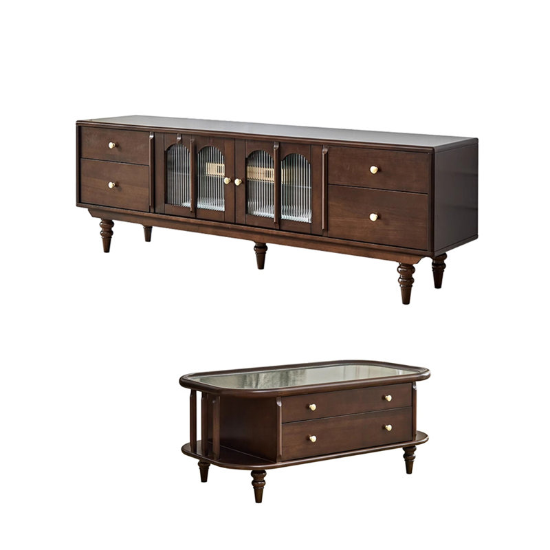 Light Luxury TV Cabinet With Coffee Table