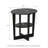 Ebern Designs JAYA Oval End Table, Side Table, Black Walnut, Set of 2