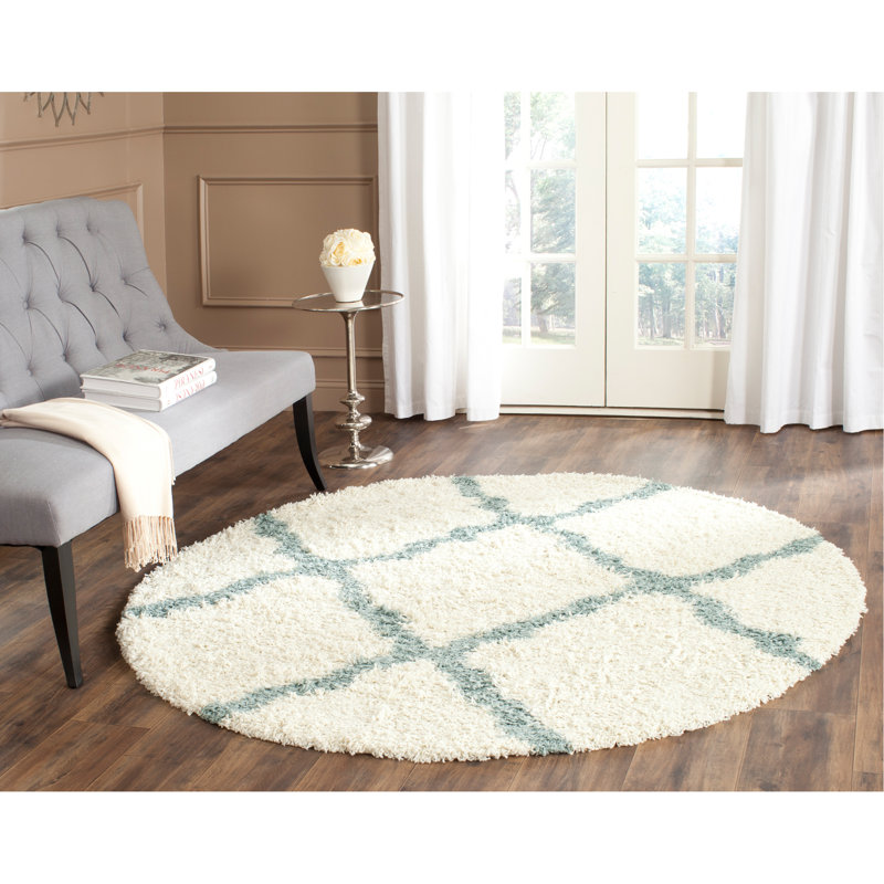 Alonnah Shag Performance Geometric Rug, Round 6'
