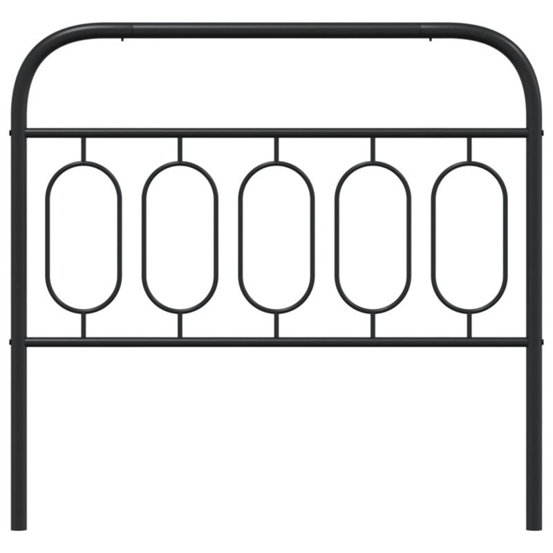 Vidaxl Metal Headboard, Black, 100cm H x 112cm W x 3cm D