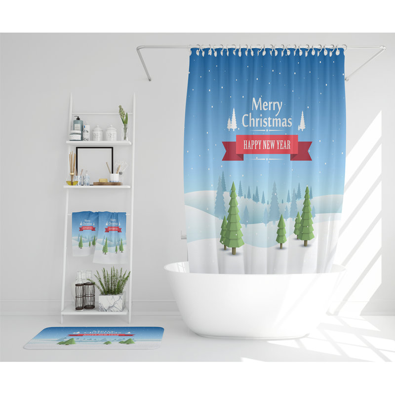 Lutie Polyester Shower Curtain Set