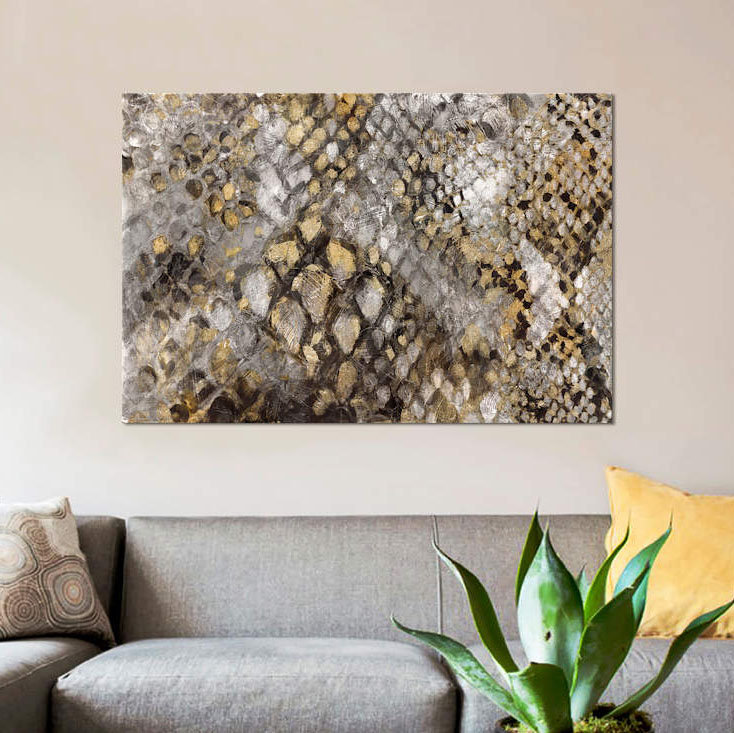 « serpent skin », impression sur toile, H 8 po x l 12 po x P 0,75 po