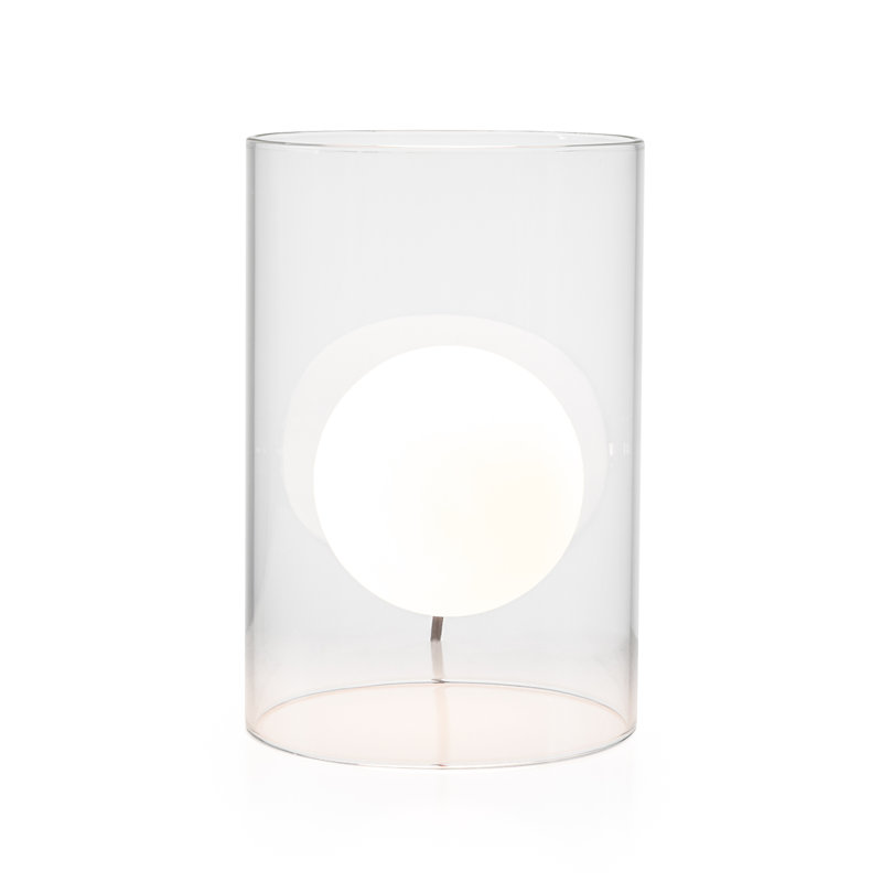 Lampe de table en verre Arniece, H 11,75 po x l 8 po x P 8 po