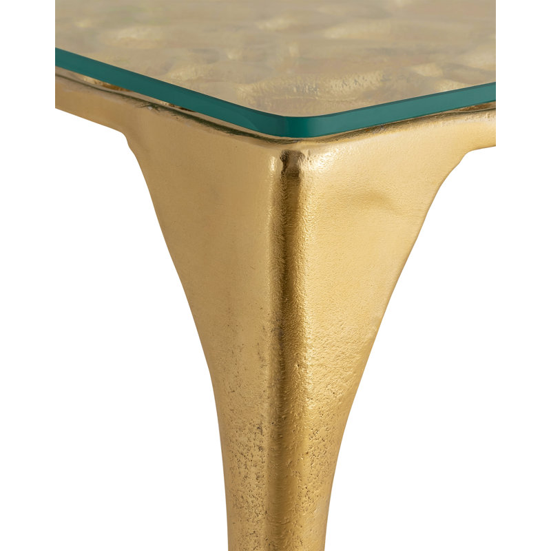 Marjorie Skouras Glass Top End Table