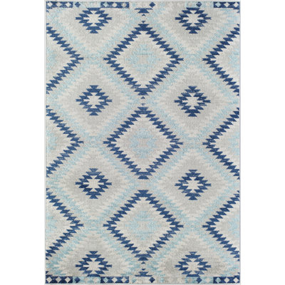 Heron Bodrum Tribal Kilim Denim Area Rug
