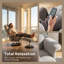 Fauteuil inclinable pivotant moderne avec repose-pieds Ultimate Relaxation | Massage 5 points, chaleur et inclinaison de 140 ° | Tissu en chenille moelleux-24613274