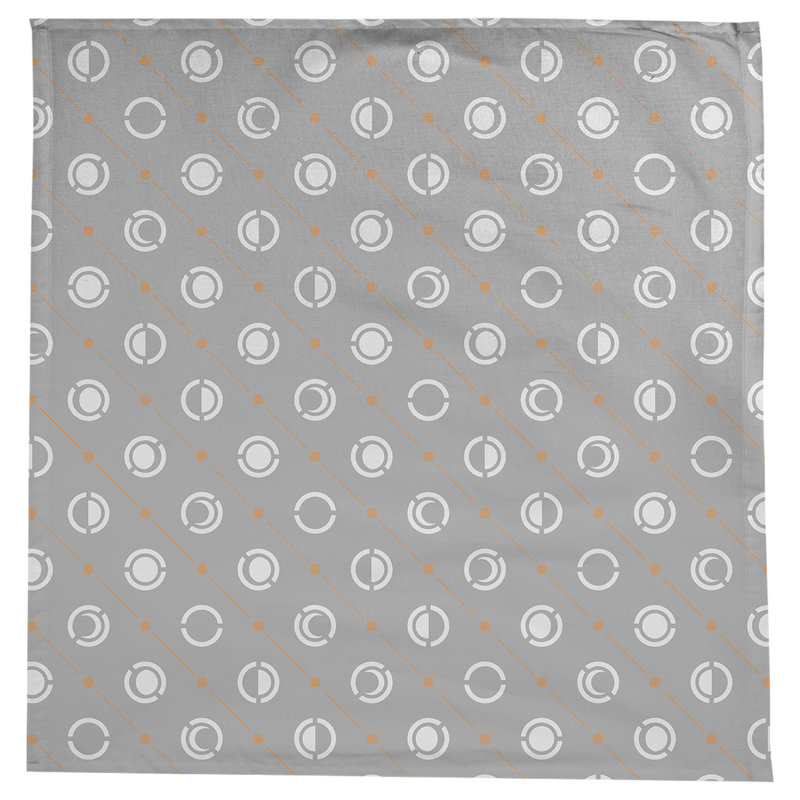 Nappe des phases de lune classiques, Gris / orange / blanc