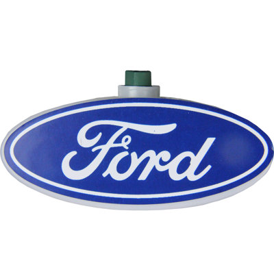 10 Blue and White Ford Logo Novelty Christmas Light Set 12ft White Wire