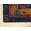 Rectangle Wool Blue Hand Knotted Pile Floral Antique 1920s Rug