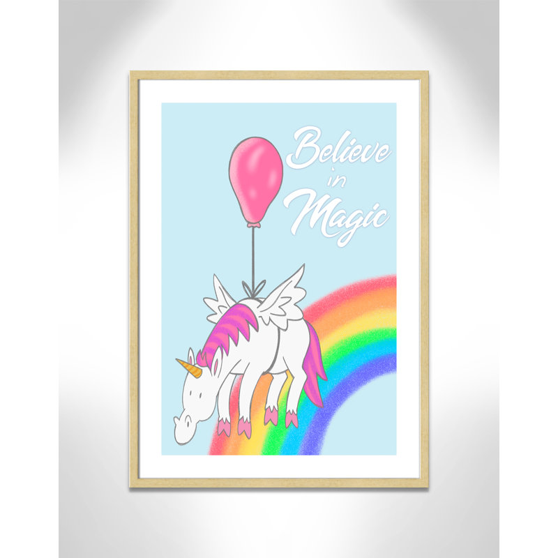 Believe in Magic 1, impression sur papier, 34.5" H x 24.5" W x 1.18" D, Cadre boîte champagne clair