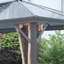 Pavillon de jardin avec conception réglable, structure en métal, 10 x 12 pi et acier pour patio couvert