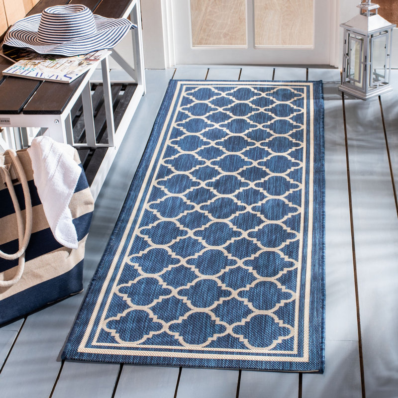 Herefordshire Performance Geometric Indoor/Outdoor Area Rug, Runner 2'3" x 5'