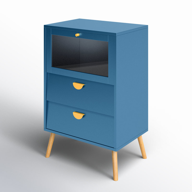 Armoire d'appoint à 2 tiroirs avec rangement Beppy
