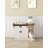 Cat Litter Box Enclosure, Hidden Litter Box Cabinet Furniture with Bell, Indoor Cats House, Farmhouse Style, 39.4 x 21.7X 24.8 Inches for Hallway, Bedroom, Rustic Brown and White-1059377318-1055403215