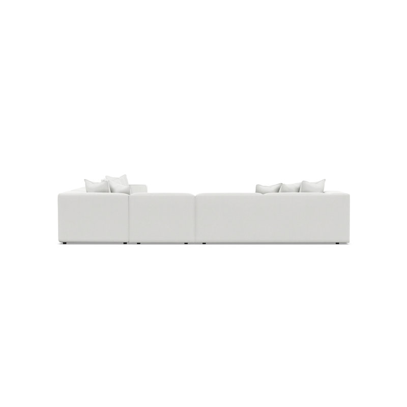 Bliss Sectional, 28" H x 160.5" W x 160.5" D, White Polyester Blend
