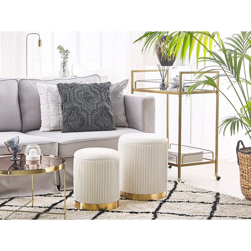 Manufactured Wood Accent Stool, White