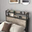 Cadres de lit simple, tête de lit et station de charge et lumière DEL pour la chambre à coucher, solide et stable, sans bruit, aucun sommier requis, assemblage facile
