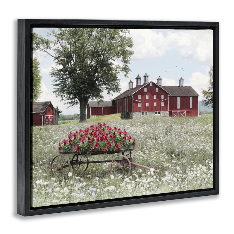 Cadre flottant Old Milton Farm, design par Lori Deiter, Cadre flottant noir de jais, H 25 po x l 31 po