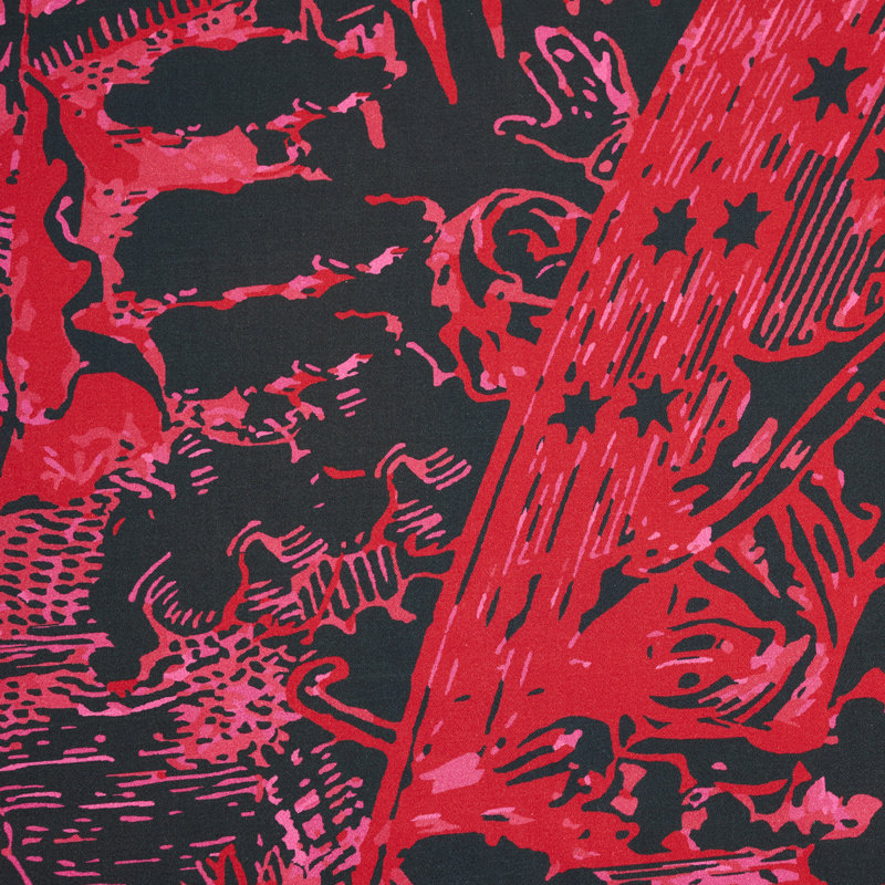 Schumacher x Johnson Hartig Modern Toile Fabric, Pink/Black