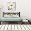 Lit plateforme double avec rangement