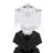 Black and Clear Glass 3-Tier Square Candle Holder - 2.5" x 2.5" x 8" - Black, Clear