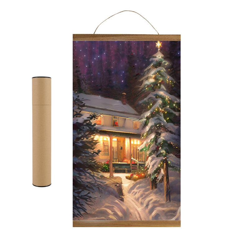 Joli arbre de Noël sur toile