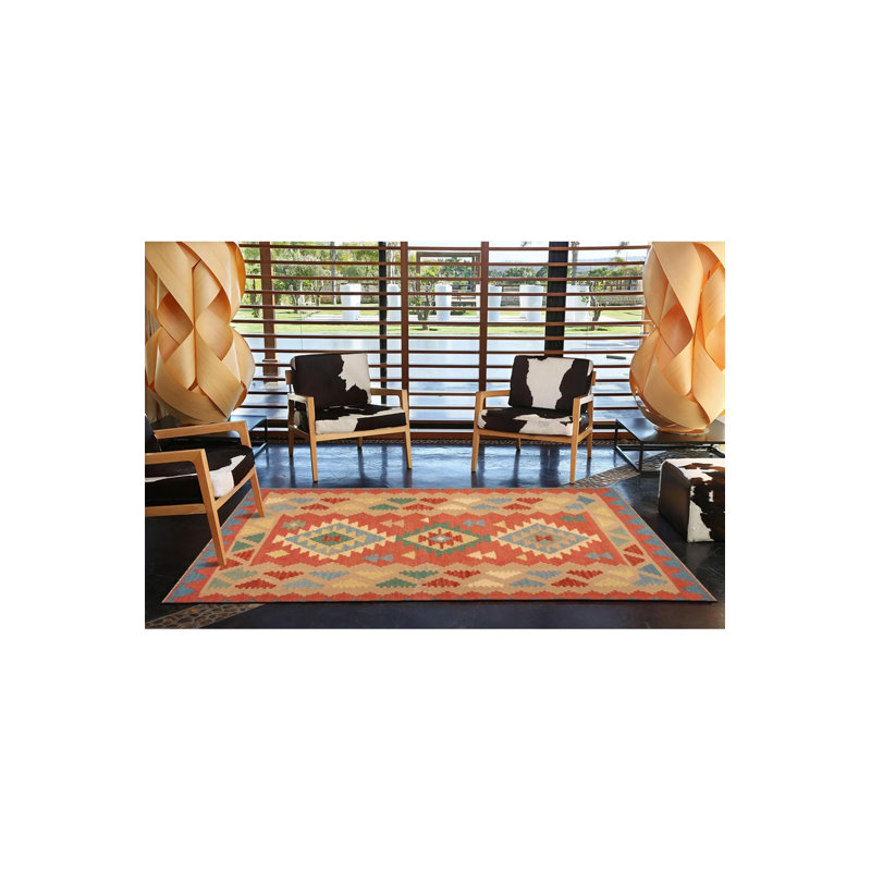 Tapis multicolore à motif géométrique mixte lavable à la machine, Tapis de couloir 3 pi 3 po x 9 pi 10 po