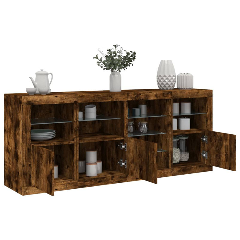 Azarea 164 cm W Sideboard, Smoked Oak
