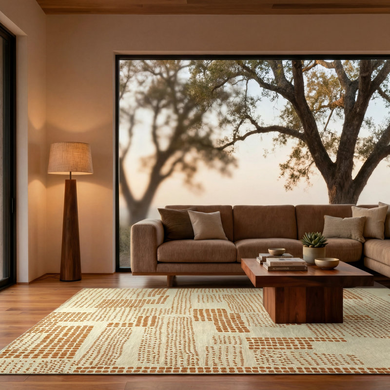 Abstract Recycled P.E.T Jacquard Indoor / Outdoor Area Rug, Rectangle 240 x 340 cm