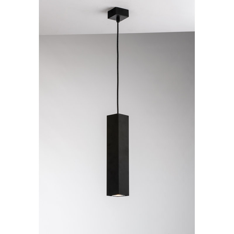 Caniah 1 - Light Cylinder Pendant, Gold, Gold, 30Cm H x 6Cm W x 6Cm D