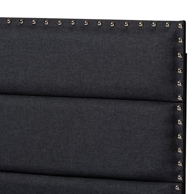 Etalo Upholstered Standard Bed, Dark Gray, Full