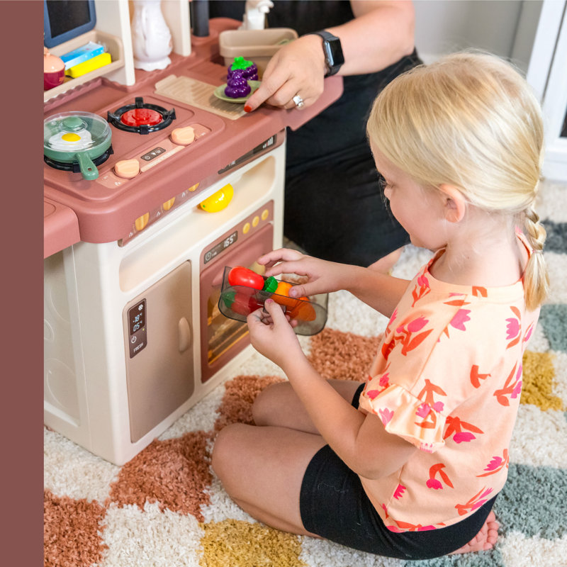 Sunnydaze Mini Meals Kids Kitchen Playset with Lights and Sounds