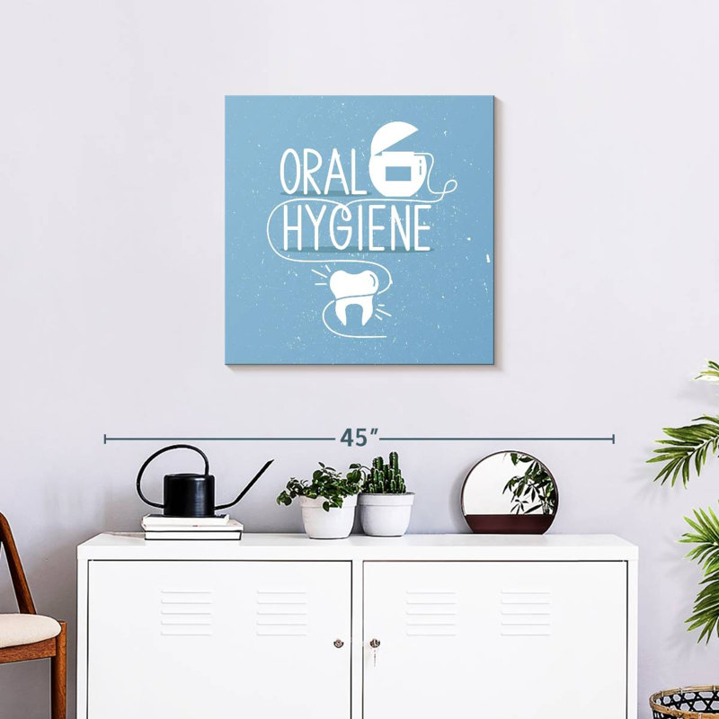 Alcaraz Oral Hygiene Typography, 24" H x 24" W