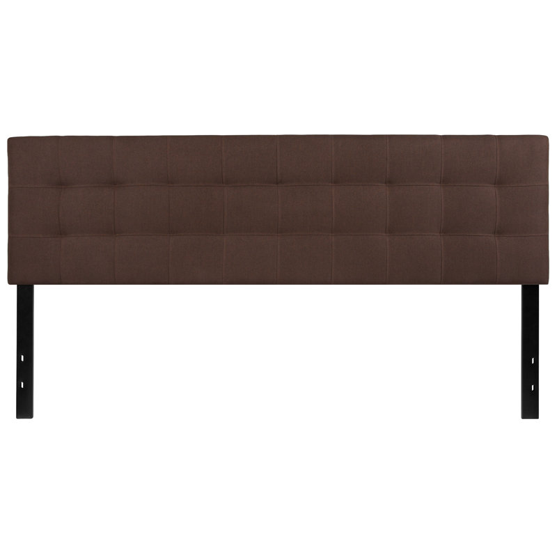 Ciriaca Quilted Tufted Upholstered Headboard, Dark Brown, King