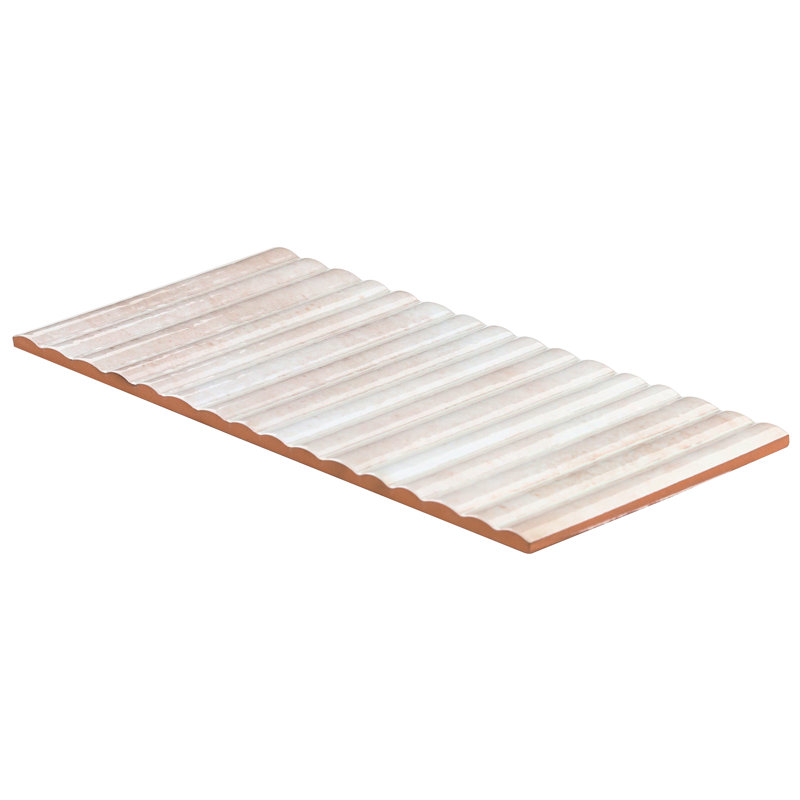 Canu 5.9 In. x 11.81 In. Polished Fluted Ceramic Subway Wall Tile (9.68 Sq. Ft. / Case), White