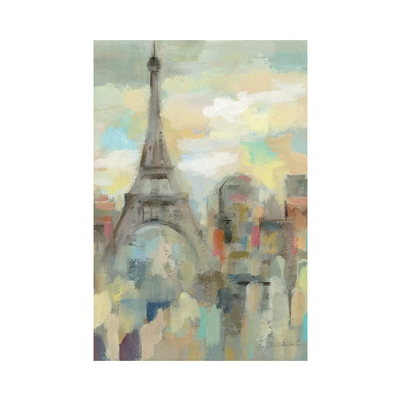 Paris Impression 1 Piece Wrapped Canvas Painting, 66.04 cm H x 45.72 cm W x 1.91 cm D
