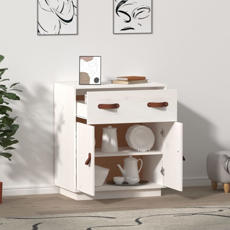 Kayvion 65.5cm Solid Wood Sideboard, White