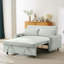 Canapé-lit 57,48 po 2 places avec 2 coussins et ports USB-262094594