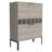 Bar Cabinet Puertu, Six Wine Cubbies, Double Door Cabinet, Light Gray Finish