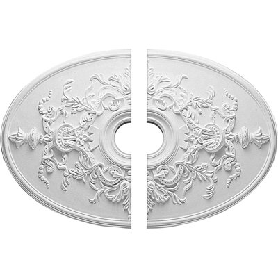 Endurathane Alexa Ceiling Medallion, 30 3/4"W x 21/14"H x 3 7/8"ID x 1 5/8"P (Fits Canopies up to 5 5/8"), Two Piece, Factory Primed