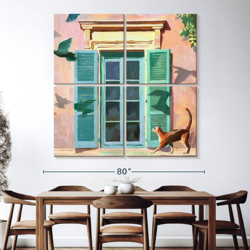 Lilie Birds And Shadows, 74" H x 74" W