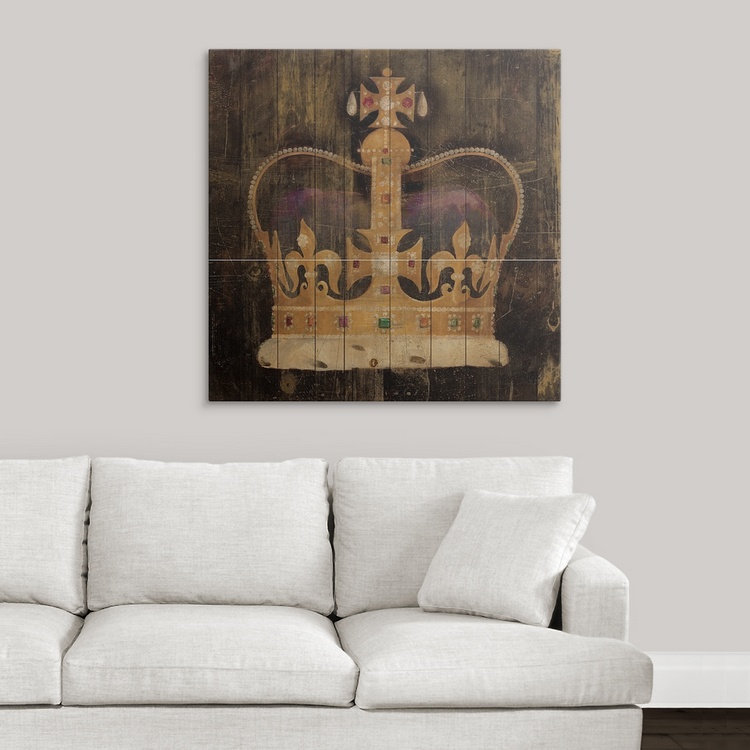 «His Majesty's Crown», reproduction d'art Yerkes, H 35 po x l 35 po x P 1,5 po, Toile
