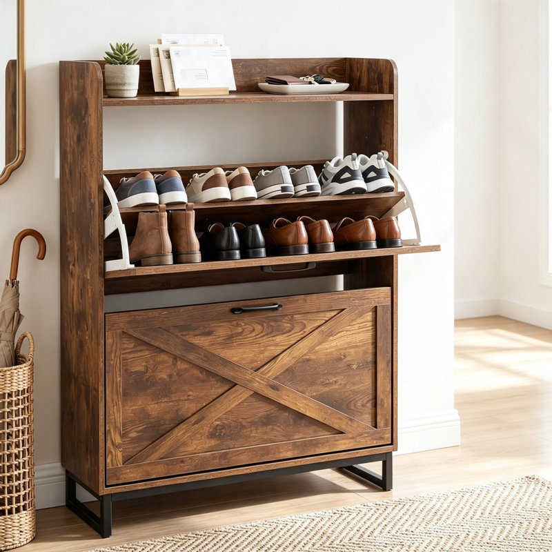 12 Pair Shoe Storage Cabinet