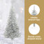 vidaXL Christmas Tree with 300 LEDs with Stand Silver PET-67570176