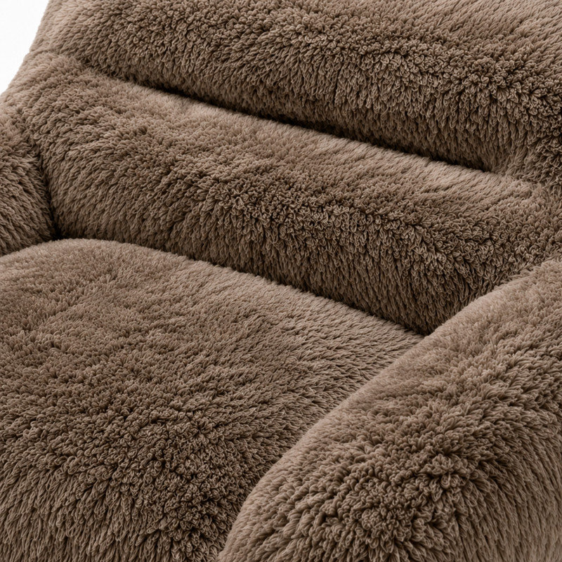 Canapé à billes Modern Boucle, Marron foncé