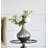 D9x10" Glass Silver Vase