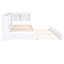 Lit de jour simple avec ports, couchette et rangement - Chargeurs de construction et de construction en bois massif blanc-1287243506